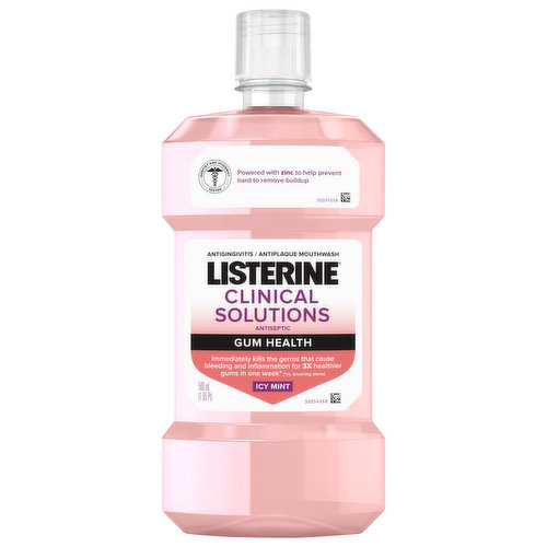 Listerine Clinical Solutions Mouthwash, Antiplaque, Icy Mint, Gum Health