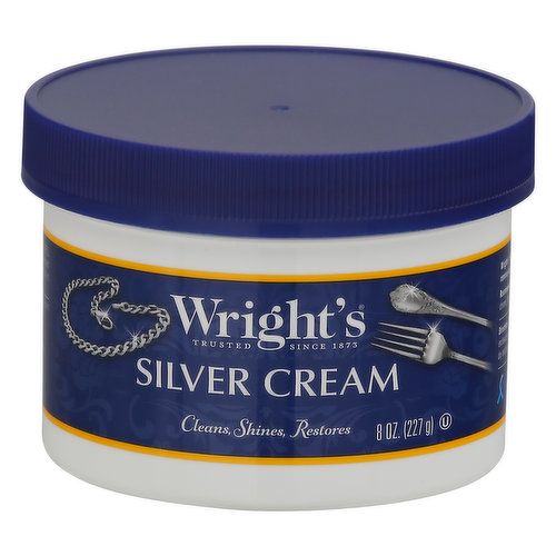 WRIGHTS - SILVER CREAM - Polish - CLEANS Shines and RESTORES - 8