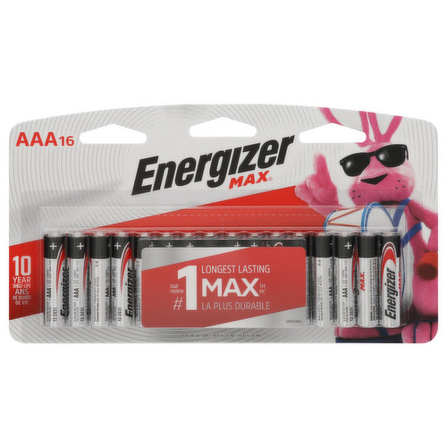 10 years shelf life. Our no. 1 longest lasting max. Protects your devices from leakage of fully used batteries up to 2 years. The world's No. 1 longest lasting AA battery.