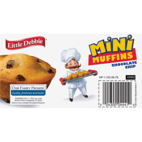 Little Debbie Little Muffins, Chocolate Chip - 8.27 oz box