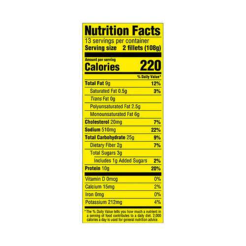 Gorton's Fish Fillets, Breaded