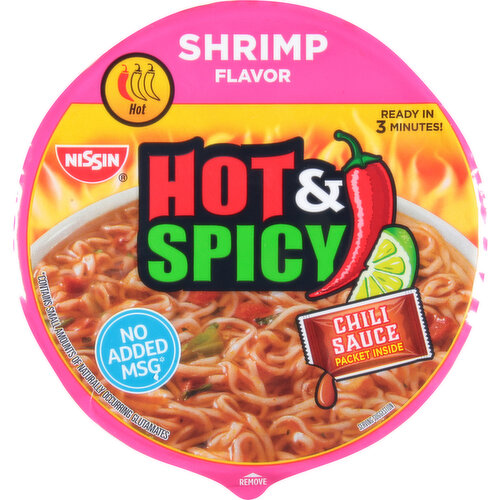 Nissin Ramen Noodle Soup, Shrimp Flavor, Hot & Spicy