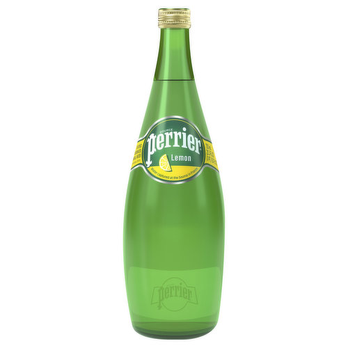 Perrier Mineral Water, Flavored Carbonated, Lemon