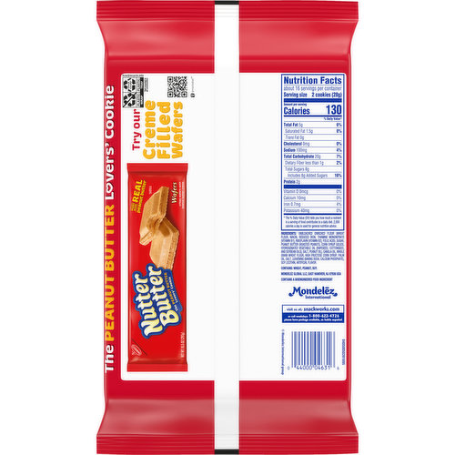 Nutter Butter Peanut Butter Sandwich Cookies Family Size, 16.0 oz