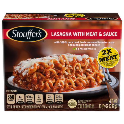 2x the meat (Required by the Lasagna with Meat Sauce standard). Feeding friends and family since 1924.