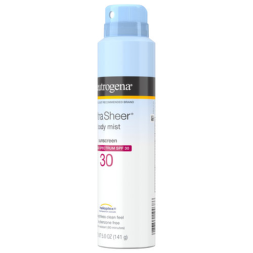 Neutrogena Sunscreen Spray SPF 30, Ultra Sheer Body Mist - 141 g