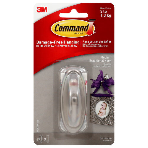 COMMAND Traditional Hook, Decorative, Medium