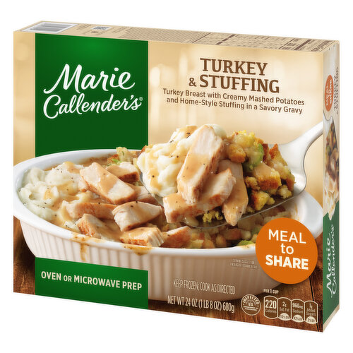Marie Callender's Turkey & Stuffing Meal to Share Multi-Serve Frozen Dinner