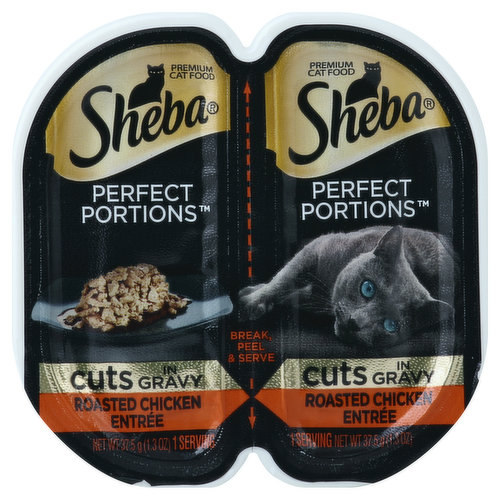 Sheba Perfect Portions Cat Food, Premium, Cuts in Gravy, Roasted Chicken Entree