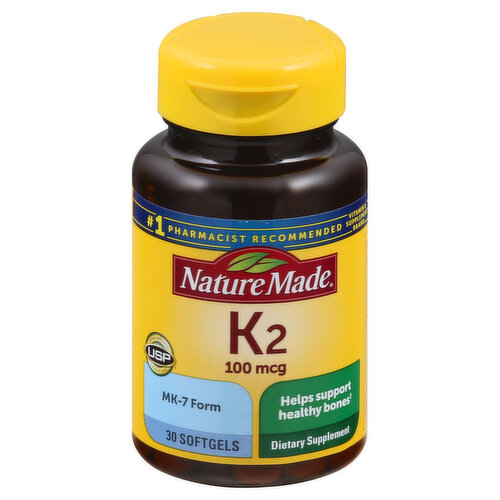 Nature Made Vitamin K2, 100 mcg, Softgels