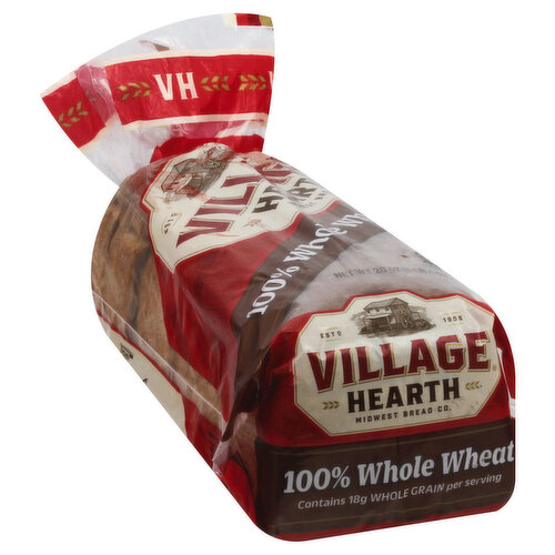 Village Hearth Bread, 100% Whole Wheat