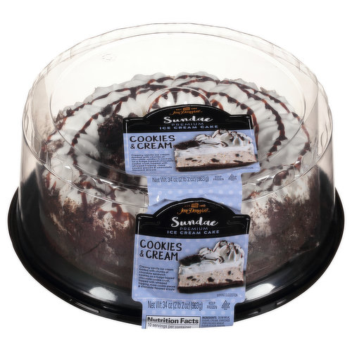 Jon Donaire Sundae Sundae Cookies & Cream Premium Ice Cream Cake