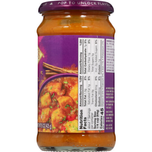 Patak's Simmer Sauce, Mild Curry, Mild