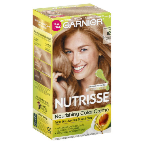 Nutrisse Nourishing Color Creme Permanent Haircolor, Champagne Fizz 82