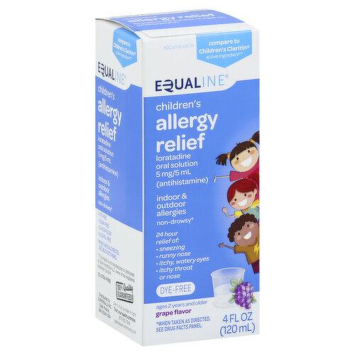 Equaline Allergy Relief, Children's, Non-drowsy, Grape