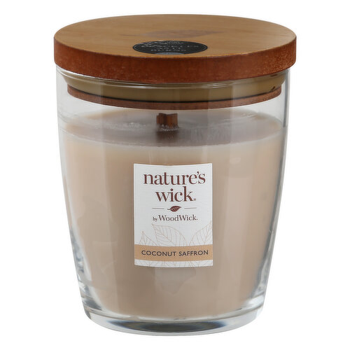 Natures Wick Candle, Coconut Saffron