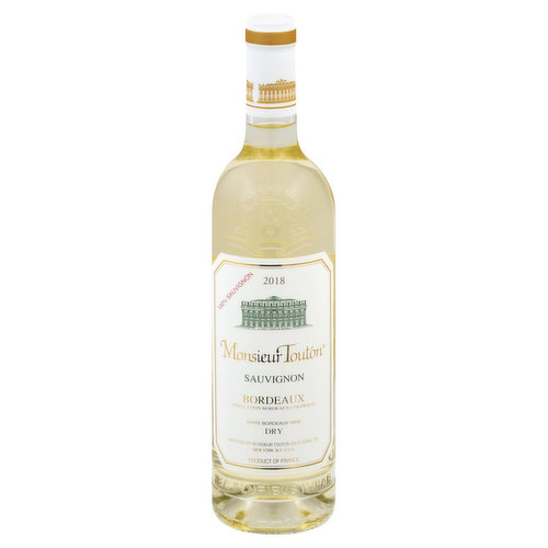 Appellation Bordeaux Controlee. 100% Sauvignon. www.mtouton.com. Alcohol 12% by vol. 24 Product of France.
