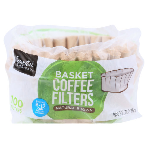 Essential Everyday Coffee Filters, Basket, Natural Brown
