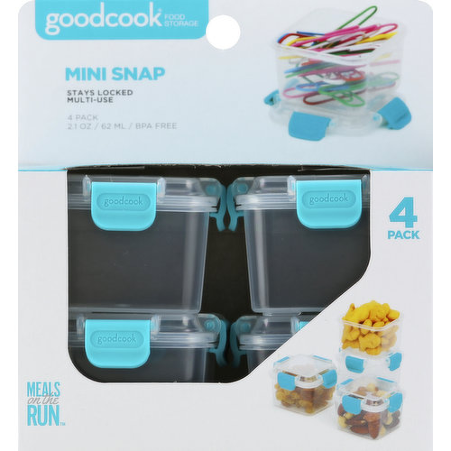 Goodcook Food Storage, Snack Pack, 3 Pack, Food Storage Containers