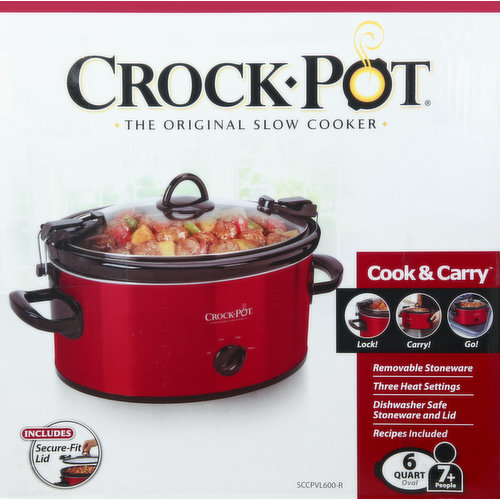 Crock-Pot; Single Hand Cook & Carry; 6 Qt.Oval Slow Cooker -Little