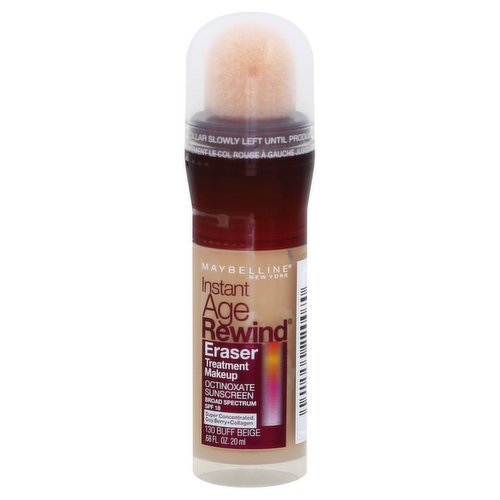 maybelline Instant Age Rewind Eraser Treatment Makeup, Buff Beige 130, SPF 18