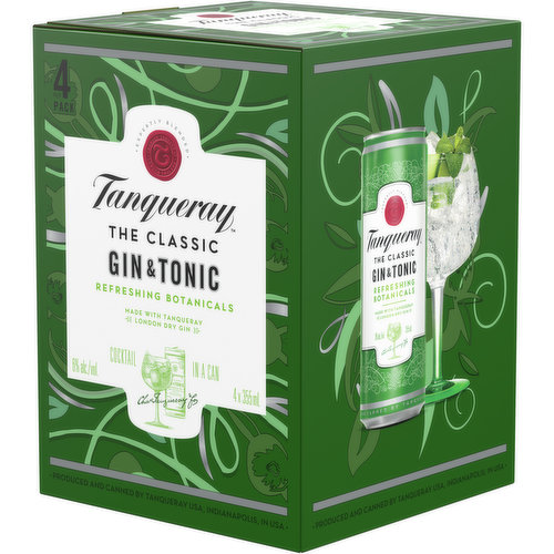 Tanqueray Gin & Tonic, 4 Pack