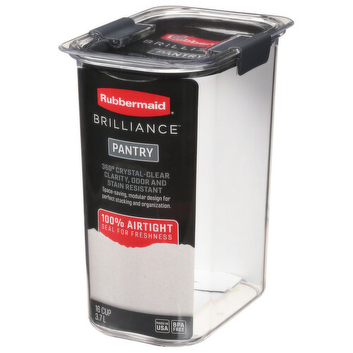 Rubbermaid Brilliance Food Storage Container, Pantry, 16 Cup