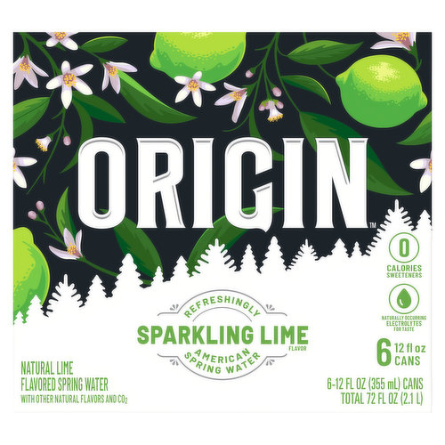 Origin Spring Water, Sparkling Lime