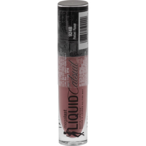 Wet n Wild MegaLast Liquid Catsuit Lipstick, Matte, Rebel Rose 924B