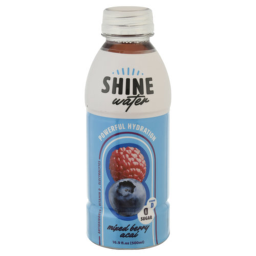 Shine Powerful Hydration Water, Mixed Berry Acai
