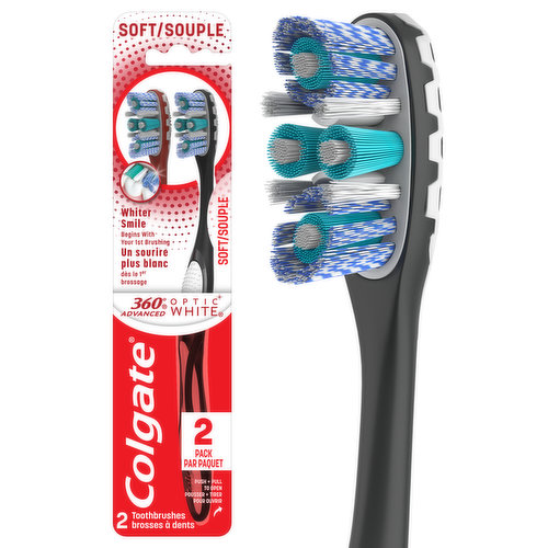 Colgate 360 Advanced Optic White Adult Manual Toothbrush