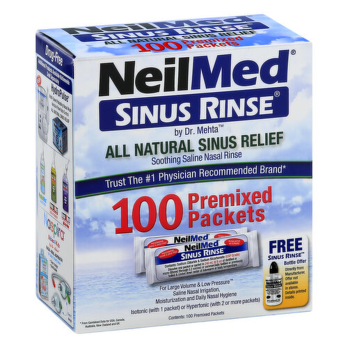 𝙉𝙖𝙨𝙖𝙡 𝙄𝙧𝙧𝙞𝙜𝙖𝙩𝙞𝙤𝙣 Nasal Rinse Kit (120 Salt Packs)