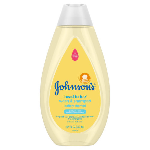 Johnson's Wash & Shampoo, Head-to-Toe, Newborn