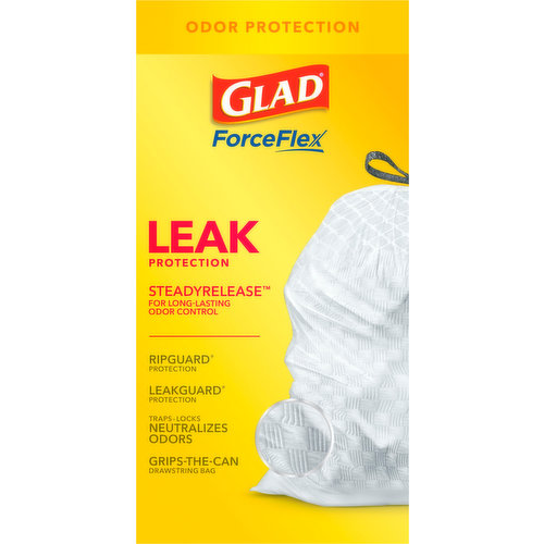 Glad Tall Kitchen Bags, Drawstring, Original Scent, 13 Gallon