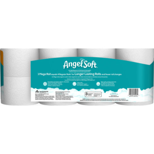  Angel Soft Toilet Paper, 16 Mega Rolls : Health & Household