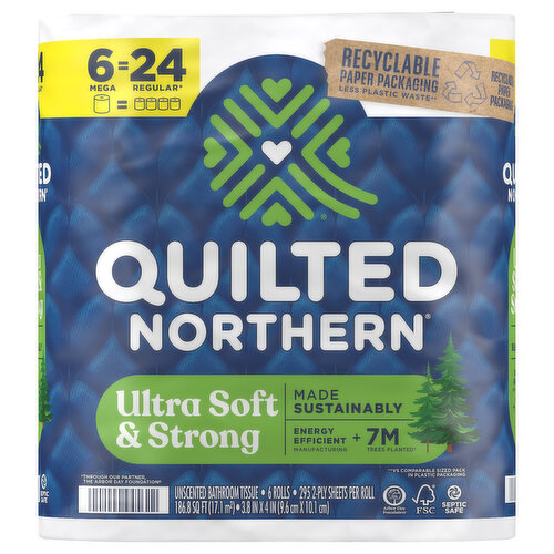 Quilted Northern Bathroom Tissue, Unscented, Ultra Soft & Strong