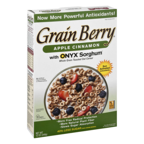 Grain Berry Cereal, Apple Cinnamon with Onyx Sorghum