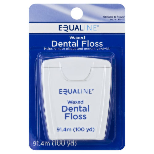 Equaline Dental Floss, Waxed, 100 Yard