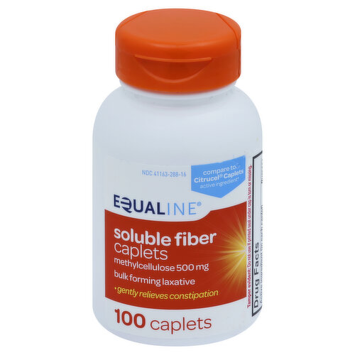 Other Information: Each caplet contains: sodium 10 mg. Store below 77 degrees F (25 degrees C). Protect contents from moisture. Keep tightly closed. Misc: Methylcellulose 500 mg. Bulk forming laxative. Gently relieves constipation. Gluten free. Compare to Citrucel Caplets active ingredient (This product is not manufactured or distributed by GlaxoSmithKline the distributor of Citrucel Caplets). 100% quality guaranteed. Like it or let us make it right. That's our quality promise. 877-932-7948. supervaluprivatebrands.com.