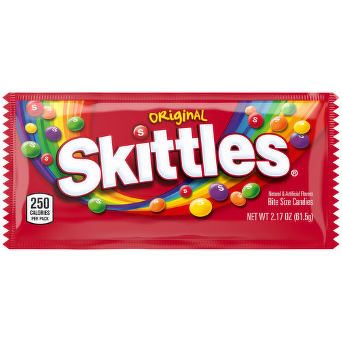 Skittles SKITTLES Original Chewy Candy, Full Size, 2.17 oz Bag