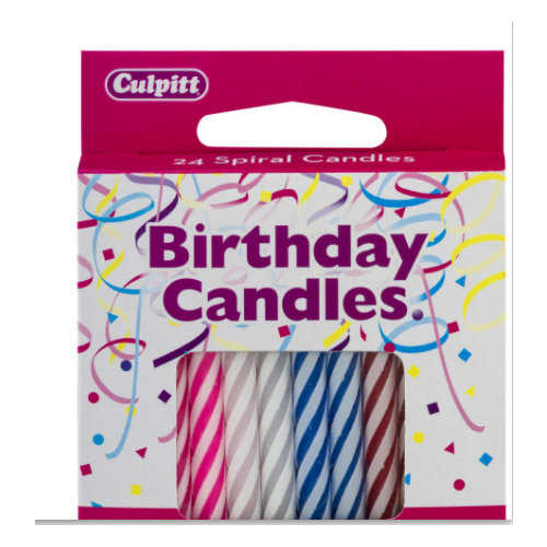 Birthday Candles Colors Spirals