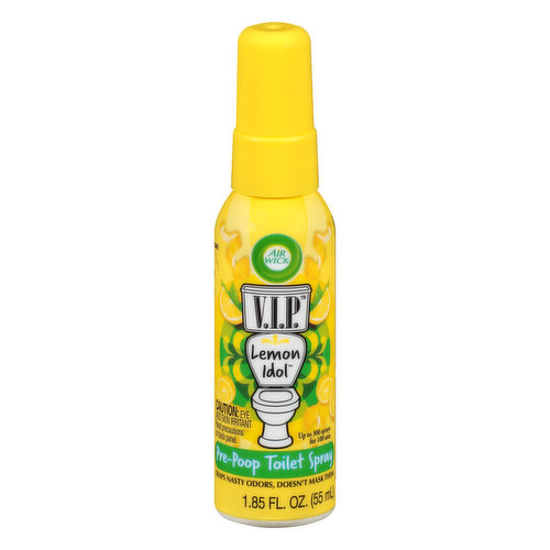 Air Wick V.I.P. Toilet Spray, Pre-Poop, Lemon Idol