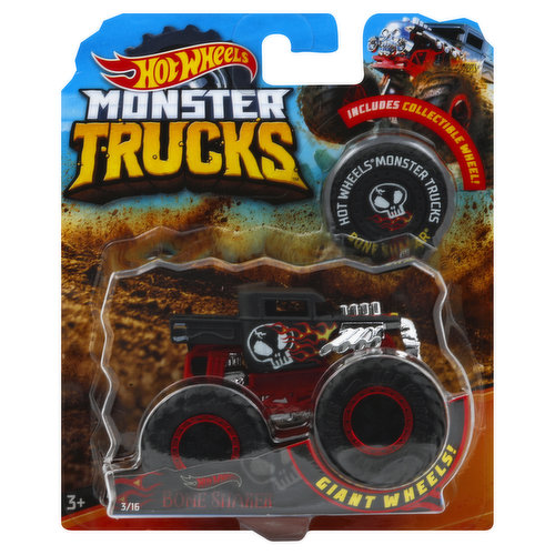 Hot Wheels Monster Trucks Bone Shaker Vehicle with Giant Wheels