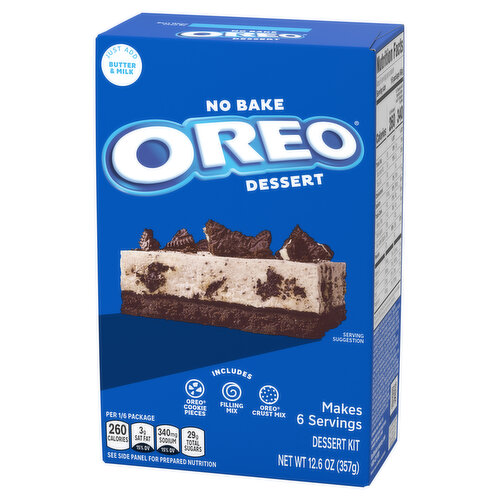 Jell-O Oreo Dessert Kit with Filling Mix, Crust Mix & Cookie Pieces