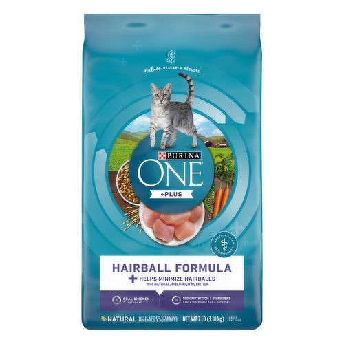 Purina One Cat Food, Adult, Hairball Formula