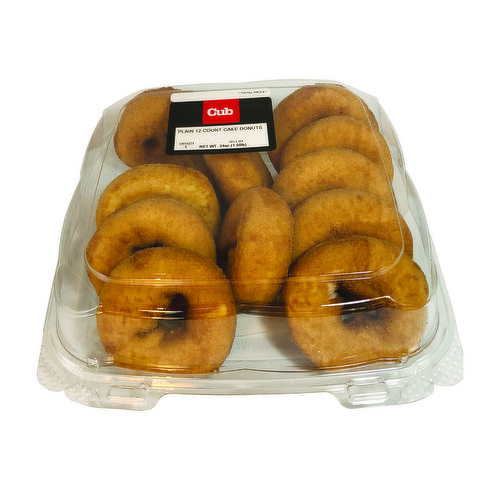 Cub Bakery Cake Donuts Plain, 12 Ct