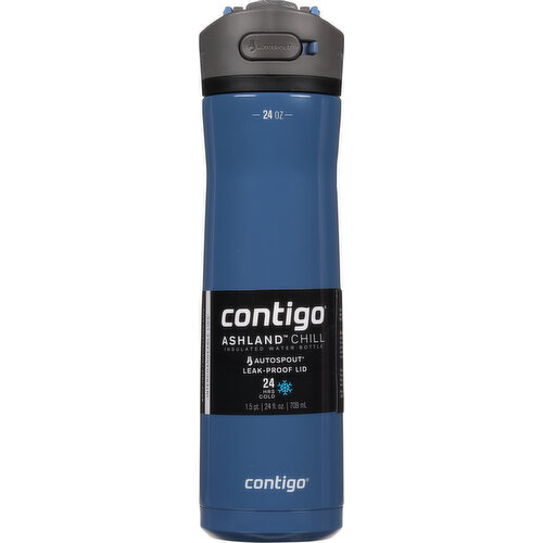 Contigo Water Bottle, Leak-Proof Lid with Autospout, Blue Corn, 24 Fluid Ounce