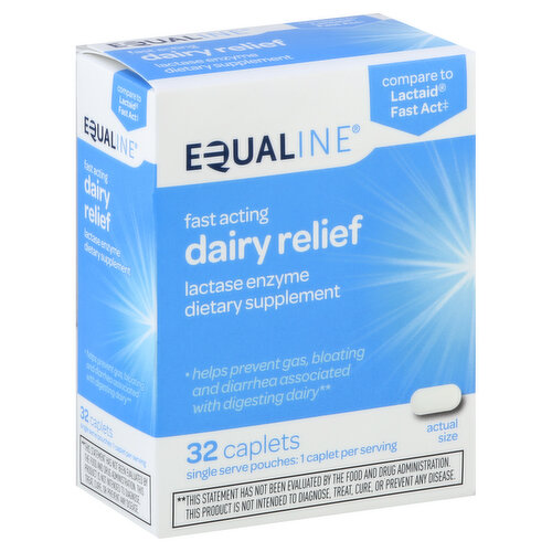 Equaline Dairy Relief, Fast Acting, Caplets