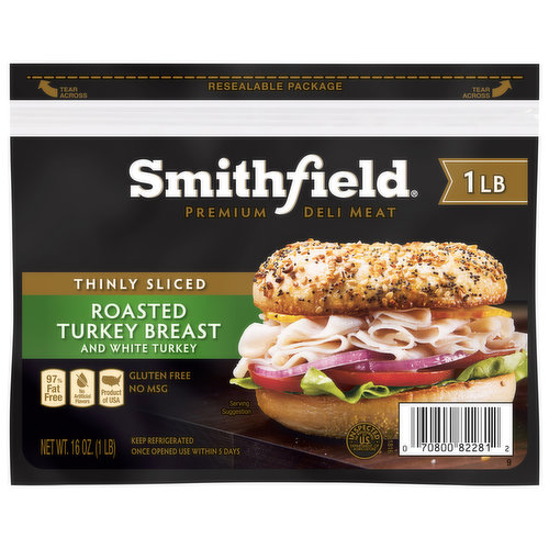 Smithfield Turkey Breast, Roasted, Thinly Sliced