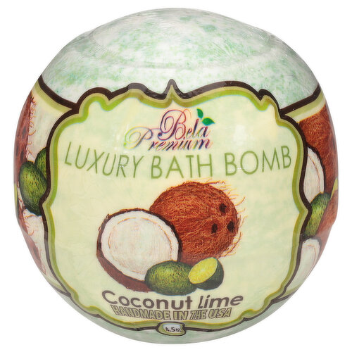 Bela Premium Luxury Bath Bomb, Coconut Lime